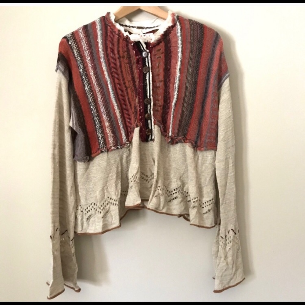 Free people meadow lakes bell sleeve top